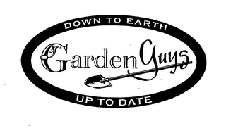 GARDEN GUYS DOWN TO EARTH UP TO DATE logo