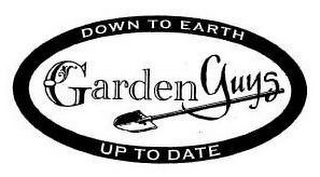 GARDEN GUYS DOWN TO EARTH UP TO DATE logo