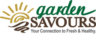 GARDEN SAVOURS YOUR CONNECTION TO FRESH & HEALTHY logo
