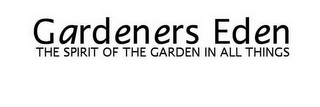 GARDENERS EDEN THE SPIRIT OF THE GARDEN IN ALL THINGS logo