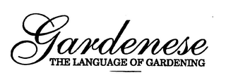 GARDENESE THE LANGUAGE OF GARDENING logo