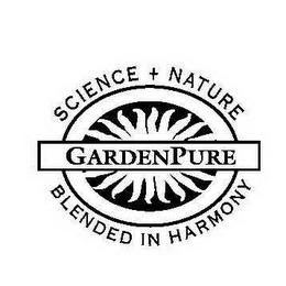 GARDENPURE SCIENCE + NATURE BLENDED IN HARMONY logo
