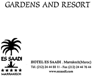 GARDENS AND RESORT ES SAADI MARRAKECH HOTEL ES SAADI ... logo
