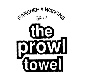 GARDNER & WATKINS OFFICIAL THE PROWL TOWEL logo