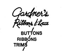 GARDNER'S RIBBONS & LACE BUTTONS RIBBONS TRIMS logo