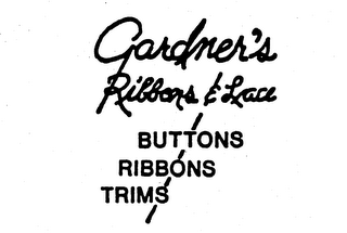 GARDNER'S RIBBONS & LACE BUTTONS RIBBONS TRIMS logo
