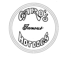 GARO'S FAMOUS HOTDOGS logo