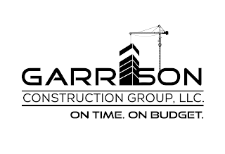 GARRISON CONSTRUCTION GROUP, LLC. ON TIME. ON BUDGET. logo