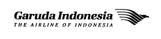 GARUDA INDONESIA THE AIRLINE OF INDONESIA logo