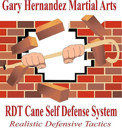 GARY HERNANDEZ MARTIAL ARTS RDT CANE SELF DEFENSE SYSTEM REALISTIC SELF DEFENSE TACTICS logo
