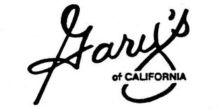 GARY'S OF CALIFORNIA logo