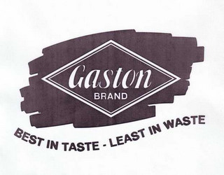 GASTON BRAND BEST IN TASTE - LEAST IN WASTE logo