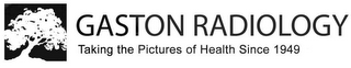 GASTON RADIOLOGY TAKING THE PICTURES OFHEALTH SINCE 1949 logo
