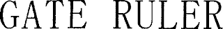 GATE RULER logo