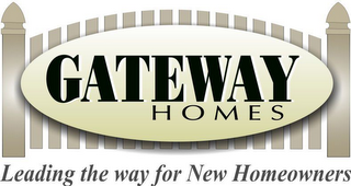GATEWAY HOMES LEADING THE WAY FOR NEW HOMEOWNERS logo