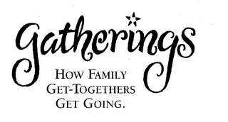 GATHERINGS HOW FAMILY GET-TOGETHERS GET GOING. logo