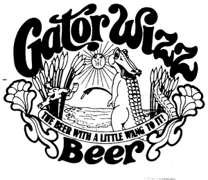 GATOR WIZZ BEER THE BEER WITH A LITTLE WANG TO IT! logo