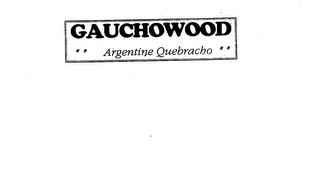 GAUCHOWOOD ARGENTINE QUEBRACHO logo