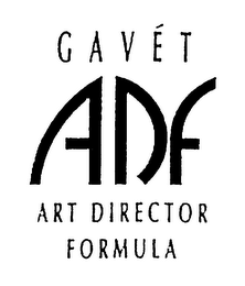 GAVET ADF ART DIRECTOR FORMULA logo