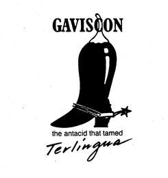 GAVISCON THE ANTACID THAT TAMED TERLINGUA logo