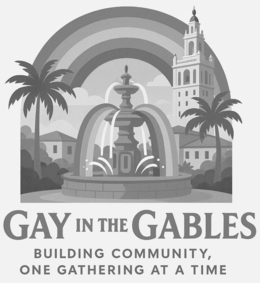 GAY IN THE GABLES BUILDING COMMUNITY, ONE GATHERING AT A TIME logo