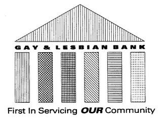GAY & LESBIAN BANK FIRST IN SERVICING OUR COMMUNITY logo