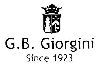 G.B. GIORGINI SINCE 1923 logo