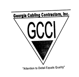 GCCI GEORGIA CABLING CONTRACTORS, INC. "ATTENTION TO DETAIL EQUALS QUALITY" logo