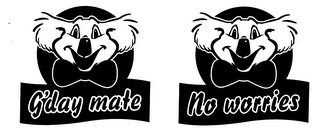 G'DAY MATE NO WORRIES logo