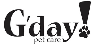 G'DAY! PET CARE logo