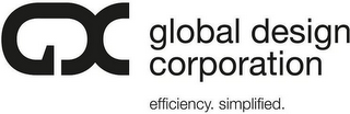 GDC GLOBAL DESIGN CORPORATION EFFICIENCY. SIMPLIFIED. logo