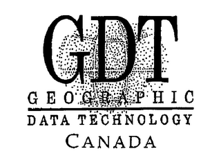 GDT GEOGRAPHIC DATA TECHNOLOGY CANADA logo