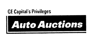 GE CAPITAL'S PRIVILEGES AUTO AUCTIONS logo