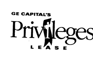 GE CAPITAL'S PRIVILEGES LEASE logo