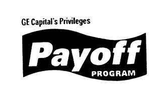 GE CAPITAL'S PRIVILEGES PAYOFF PROGRAM logo
