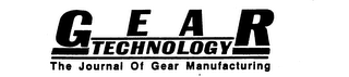 GEAR TECHNOLOGY THE JOURNAL OF GEAR MANUFACTURING logo