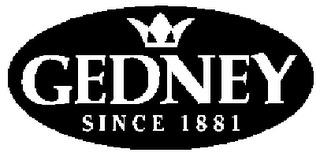 GEDNEY SINCE 1881 logo