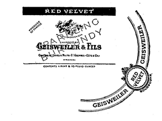 GEISWEILER & FILS RED VELVET SPARKLING BURGUNDY PRODUCE OF FRANCE logo