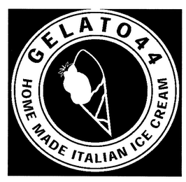 GELATO 44 HOME MADE ITALIAN ICE CREAM logo