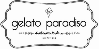GELATO PARADISO AUTHENTIC ITALIAN SINCE1999 logo