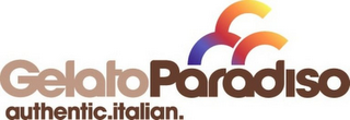 GELATO PARADISO AUTHENTIC.ITALIAN. logo
