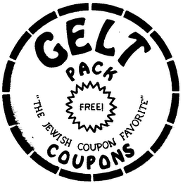 GELT PACK "THE JEWISH COUPON FAVORITE" COUPONS logo