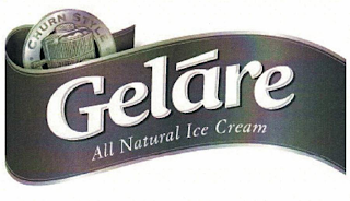 GELÁRE ALL NATURAL ICE CREAM CHURN STYLE logo