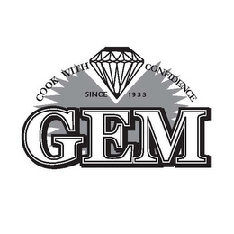 GEM COOK WITH CONFIDENCE SINCE 1933 logo