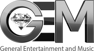 GEM GENERAL ENTERTAINMENT AND MUSIC logo