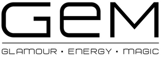 GEM GLAMOUR· ENERGY· MAGIC logo
