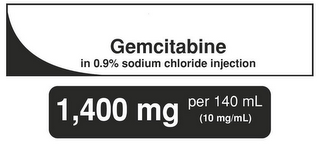 GEMCITABINE IN 0.9% SODIUM CHLORIDE INJECTION 1,400 MG PER 140 ML (10 MG/ML) logo
