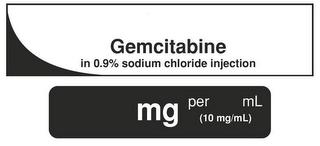 GEMCITABINE IN 0.9% SODIUM CHLORIDE INJECTION MG PER ML (10 MG/ML) logo