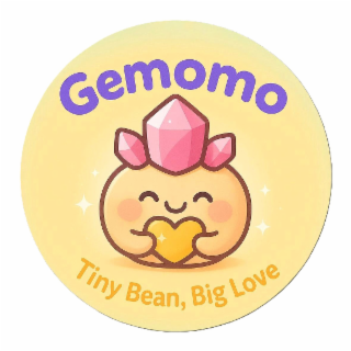GEMOMO TINY BEAN, BIG LOVE logo
