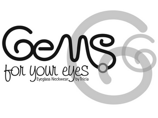 GEMS FOR YOUR EYES EYEGLASS NECKWEAR BY TRICIA GG logo